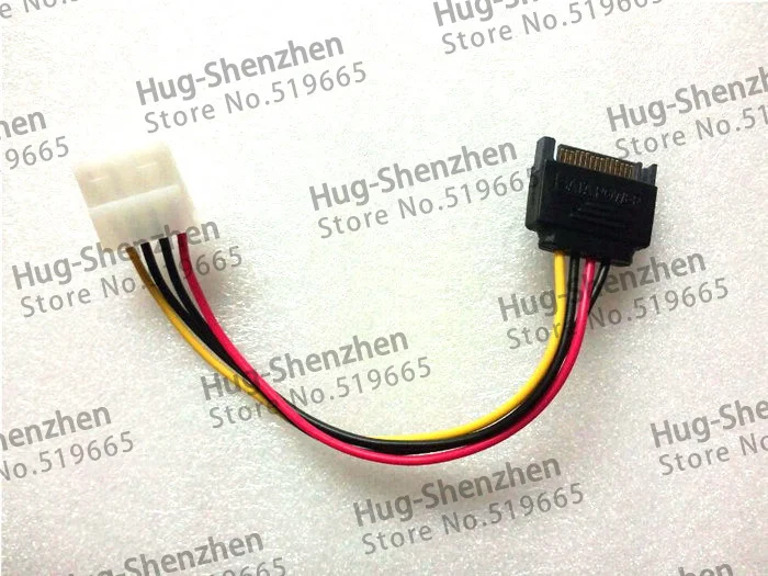 Хой продажи 100 шт. Высокое Качество SATA Мощность Кабель-адаптер 4PIN (f) 15pin (M) IDE