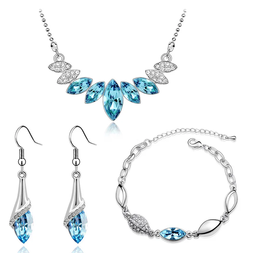 Комплект из колье серёг и браслета серебристого цвета|bracelets necklaces earrings|pendant jewelry