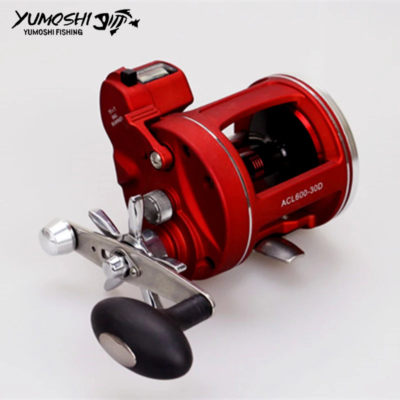 Рыболовная катушка с троллингом для лодки электрической леской счетчиком