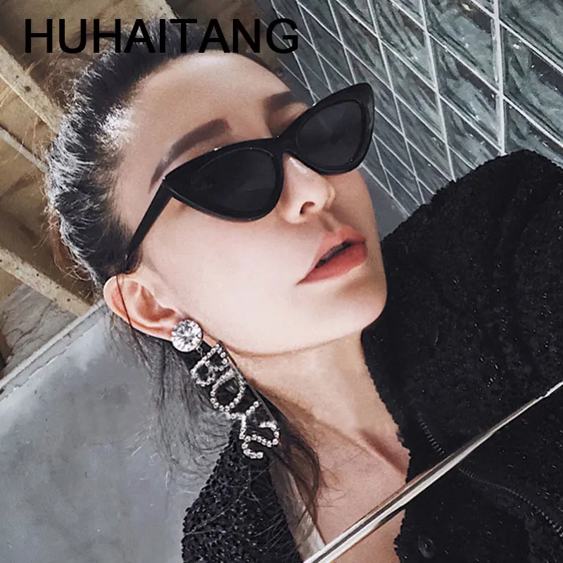 HUHAITANG милые Солнцезащитные очки сексуальные кошачий глаз женские ретро