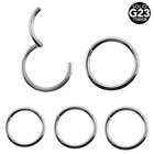 1 шт., титановые шарнирные кольца для носовой перегородки, кликер для сосков, ушей, хрящей, Козелка, бровей, губ, пирсинга, украшения для спирали