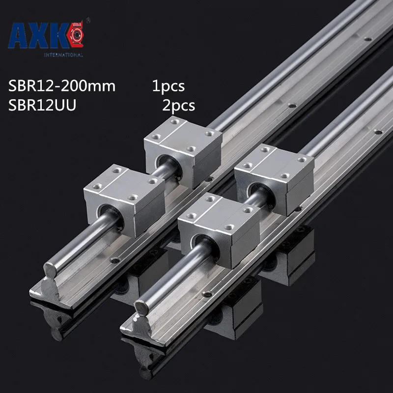 Axk 12 мм линейная направляющая Sbr12 200 и 2 шт. Sbr12uu линейные подшипники для деталей ЧПУ