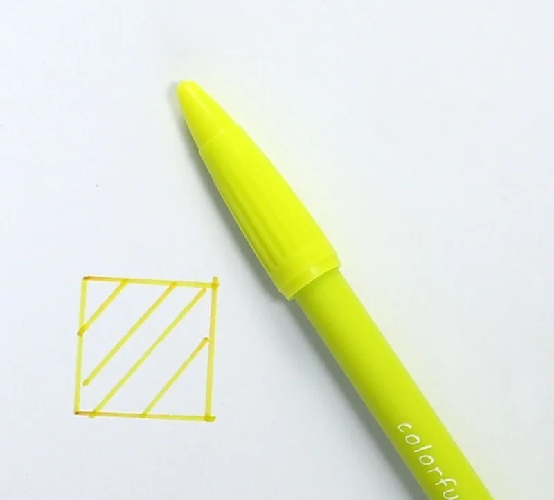 Bright yellow 1 шт.(36 цветов) акварельные кисти маркеры для детей художественные школьные FineLiner принадлежности для рисования - Цвет: Bright yellow