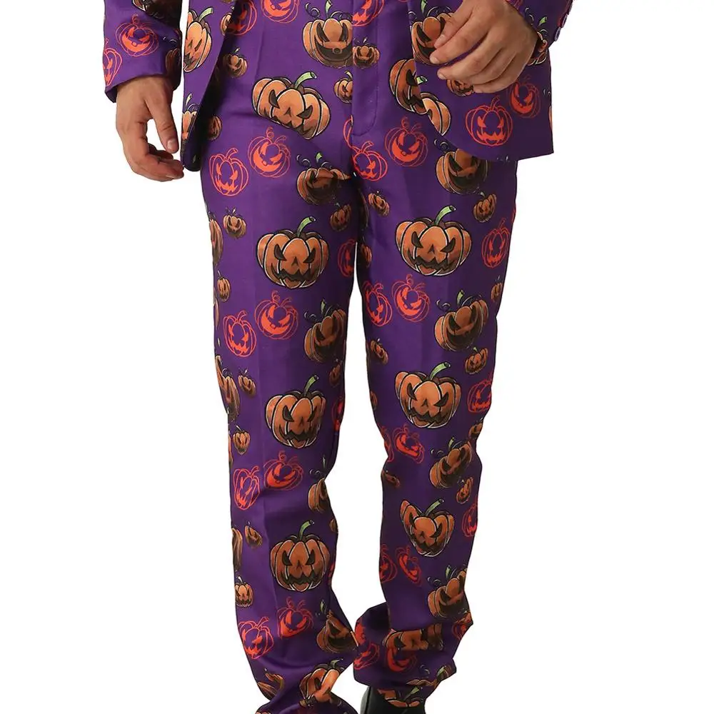 Crazy Suit костюм на Хэллоуин для взрослых мужчин с тыквой пиджак брюки галстук