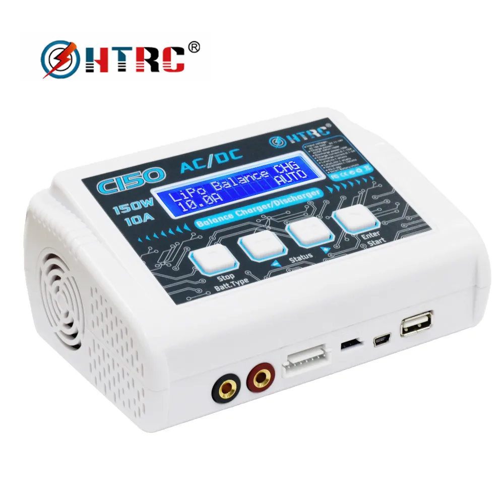 HTRC LiPo зарядное устройство C150 AC/DC 150 Вт 10A RC зарядное устройство для LiPo LiHV LiFe Lilon NiCd NiMh Pb смарт-батарея Dis зарядное устройство