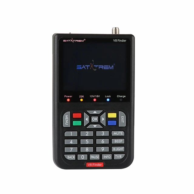 Black V8 Finder HD DVB-S2 спутниковый искатель высокой четкости MPEG-4 DVB S2 спутниковый измеритель Satfinder Full 1080P Finder 3,5 дюймовый ЖК-дисплей - Цвет: Black