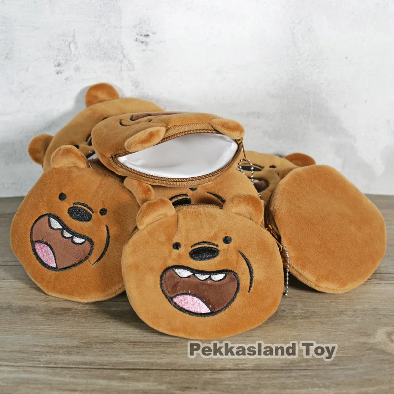 Милый мы голые BearsCoin сумка мягкая плюшевая кавайная игрушка мягкий кошелек бумажник для девочек и малышей творческий три голые упаковка для подарка с медведем игрушка