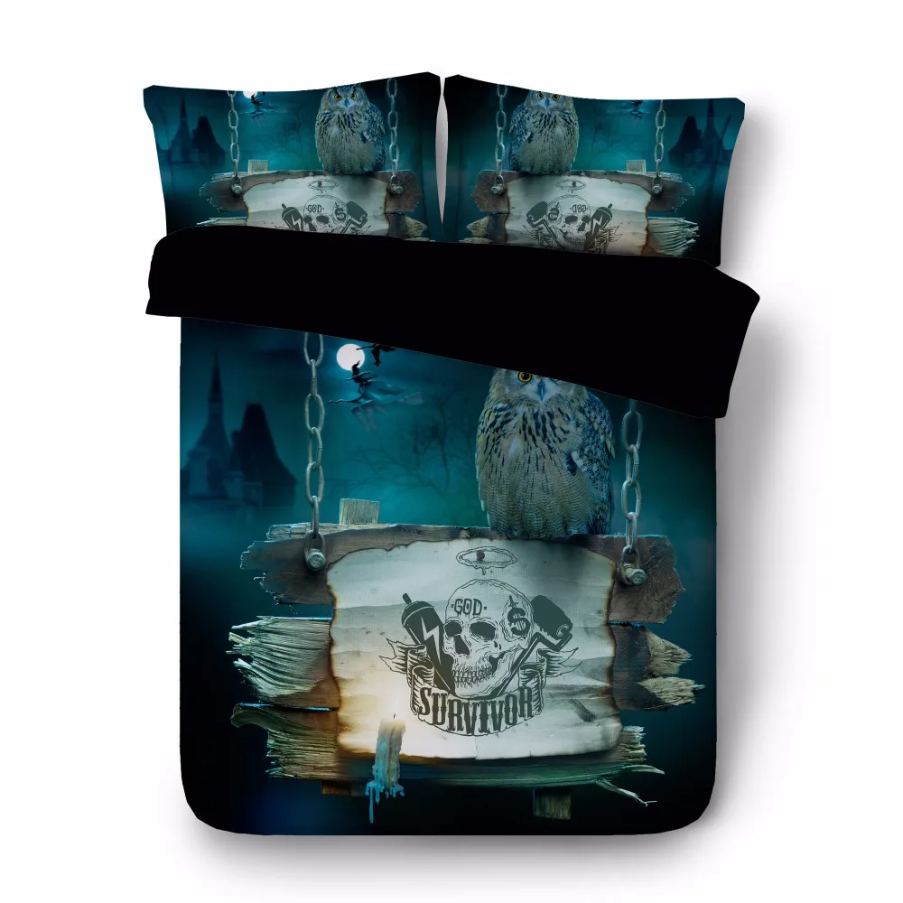 Free shipping 3d animal dinosaur tiger owl wolf lion bedding 1 duvet cover&amp2 pillow cases twin/full/queen/king/super king size | Дом и сад