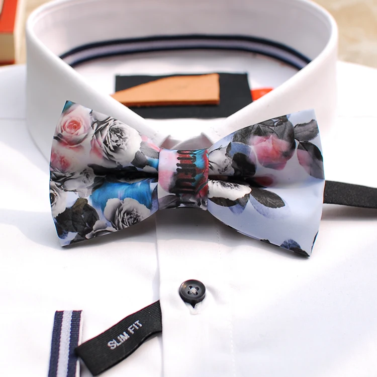 2018 Мужская Женская мода Дизайнеры галстук бабочка роза цветочные свадебные шеи