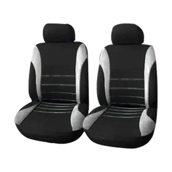4pcs grey Универсальные чехлы для автомобильных сидений из полиэфирной ткани, чехлы для автомобильных сидений, чехлы для автомобильных сидений, защита для автомобильных сидений, аксессуары для интерьера - Название цвета: 4pcs grey