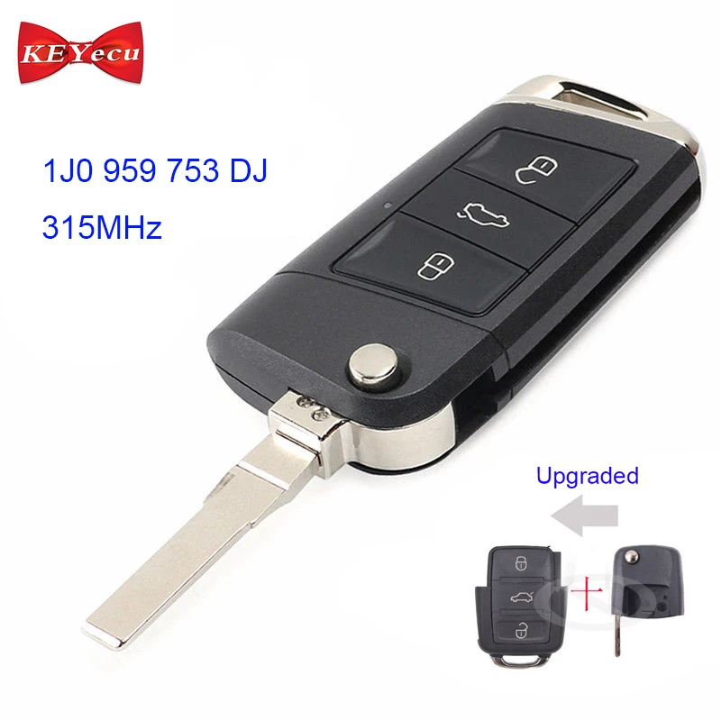 Брелок дистанционного управления для Volkswagen Bora Golf Sharan Passat Seat Leon Toledo 1999 2000 2001 315 МГц