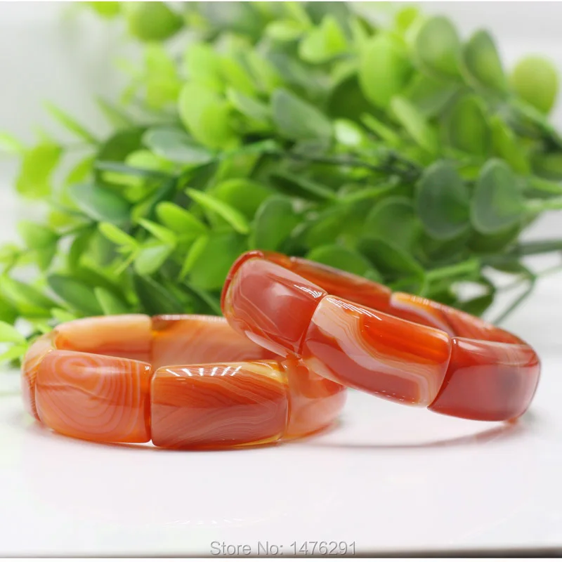 Новинка 2017 эластичный браслет с бусинами в виде сердолика из Ботсваны Размер 7 5 L |