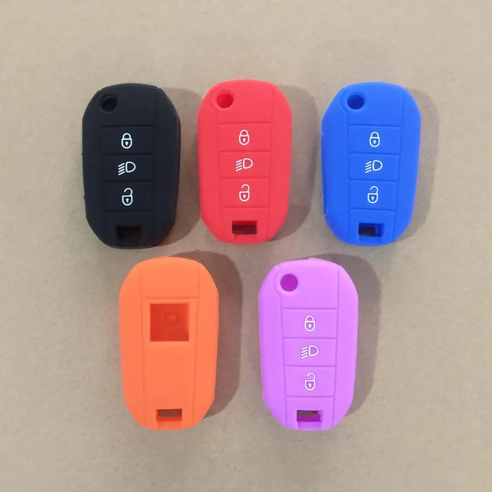 1 шт. новый силиконовый чехол для ключей от машины peugeot citroen 308 пульт