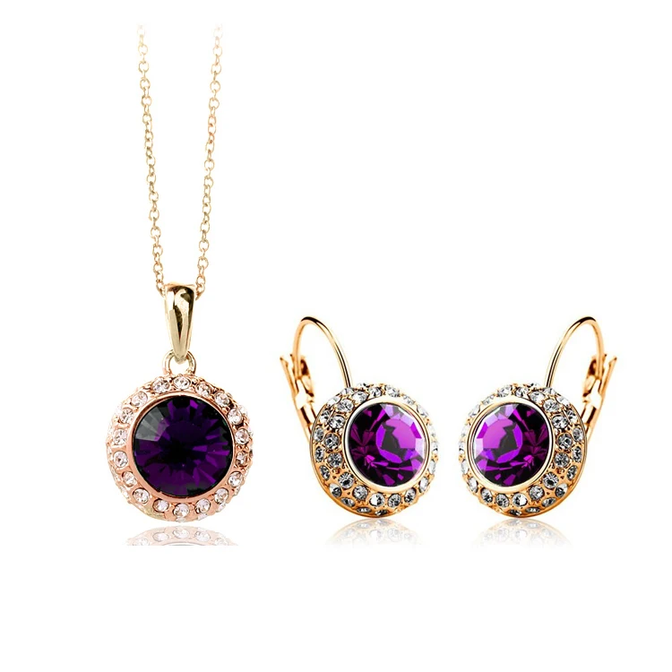 Мода 2017 г. Дизайн Австрийского Хрусталя Ювелирные наборы торжественное платье