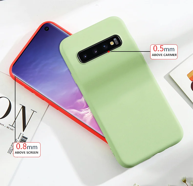 Жидкий силиконовый резиновый чехол для samsung Galaxy A10 A20 A30 A50 A70 A7 J4 J7 плюс M10 M20 Note 8 9 S10 Lite S8 S9 плюс S7