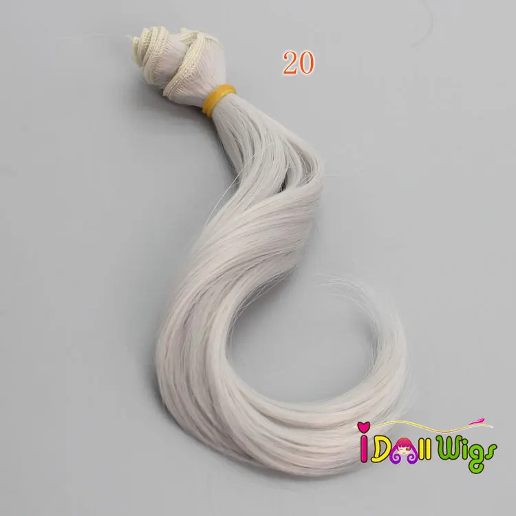 

5pcs/lot Hair Piece Natural colours Big Wave Curly Hair Wefts for DIY BJD/SD/Blyth/American Doll Wig Good Quality on Sale