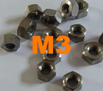 

50pcs/lot M3 Titanium nut Ti hex nut GR2