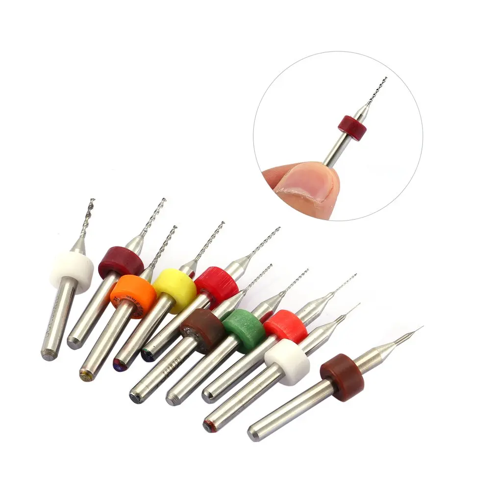 Гравировальное сверло 10 шт./компл. маленькое из твердого сплава 0 1 мм-1 мм Печатная