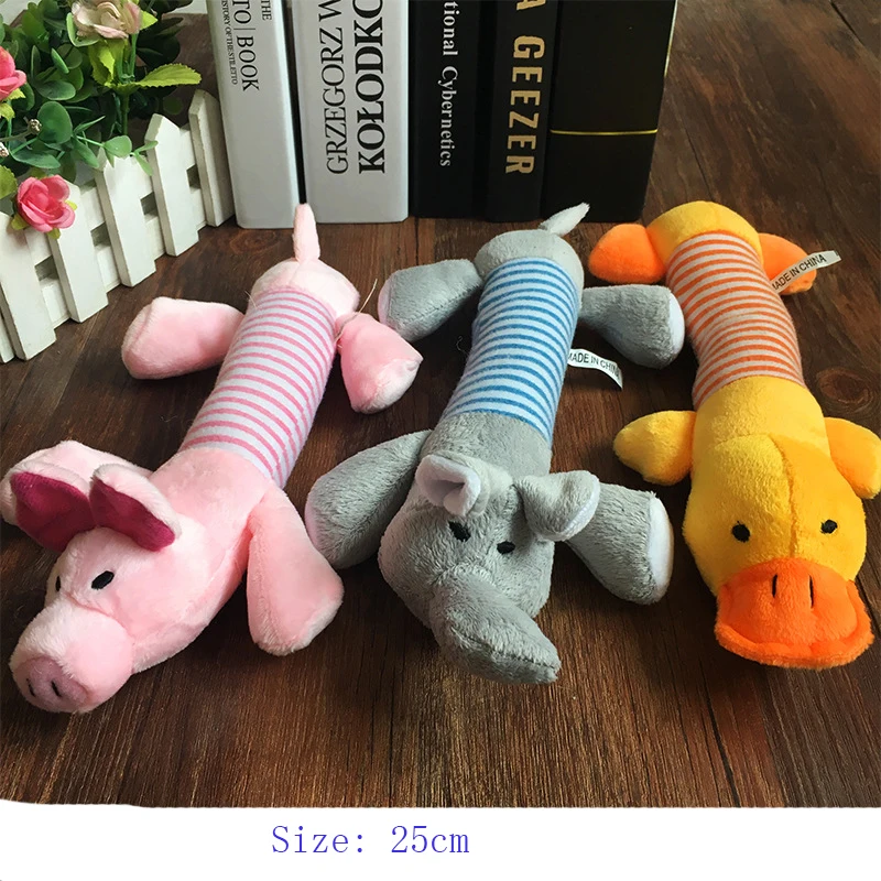 Новая игрушка плюшевая писклявая свинья слон утка игрушки прекрасная звук