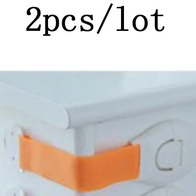 2pcs orange Ящики для дверей шкафа, холодильник, туалет, замки безопасности для детей, пластиковые замки для детей, ремни для защиты младенцев - Цвет: 2pcs orange