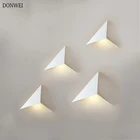 Современные минималистичные светодиодные Настенные светильники 3 Вт треугольной формы в скандинавском стиле для дома, гостиной, спальни, коридора, настенные светильники AC85-265V