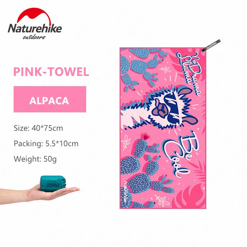 Pink Towel Naturehike Новое ледяное впитывающее полотенце ультралегкое быстрое высыхание банное полотенце для кемпинга Походное полотенце для рук и лица комплекты для путешествий на открытом воздухе - Цвет: Pink Towel