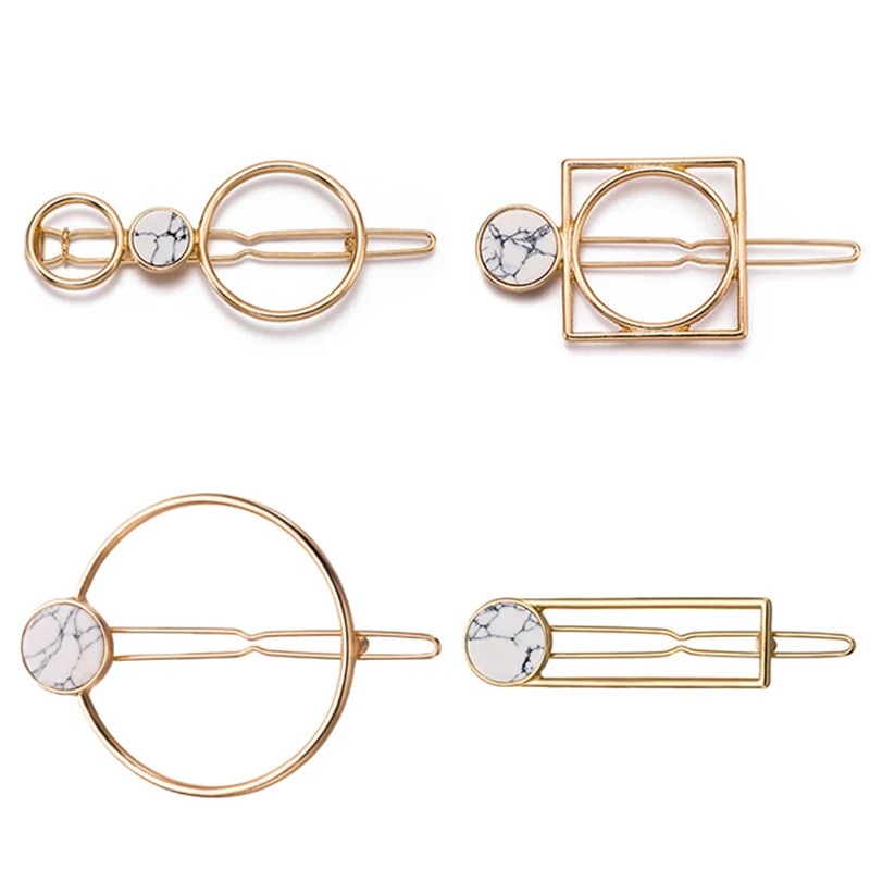 Распродажа 1 шт. круглая заколка для волос из сплава женщин простая