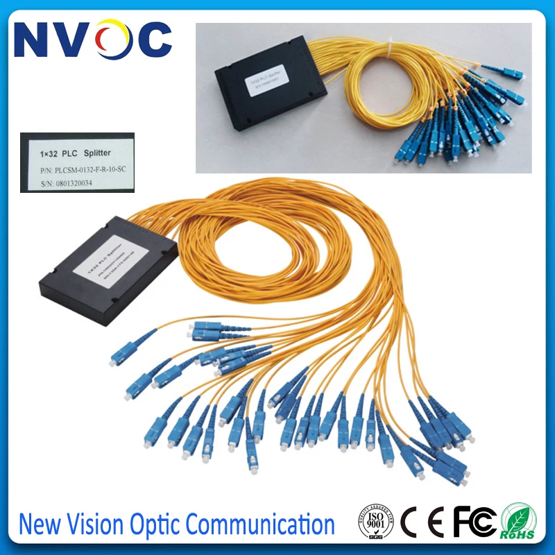 Модуль сплиттера-муфты для PON Network SC/APC 1*32 ABS Box 2 0 мм 1 м PLC сплиттер оптическое