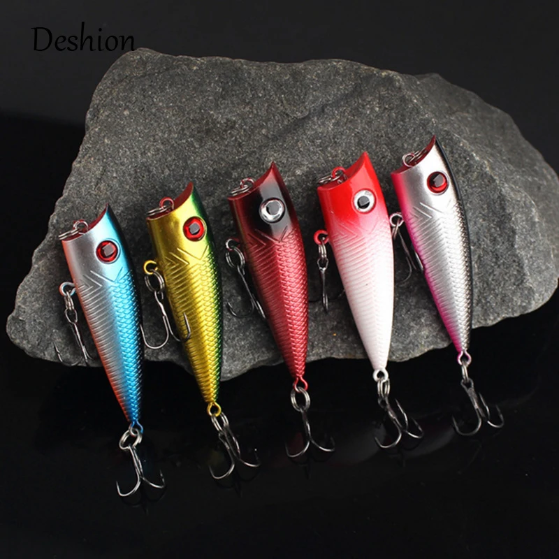 попер для рыбалки Deshion Поппер воблер рыболовная приманка с 8 # крючками 6 см г