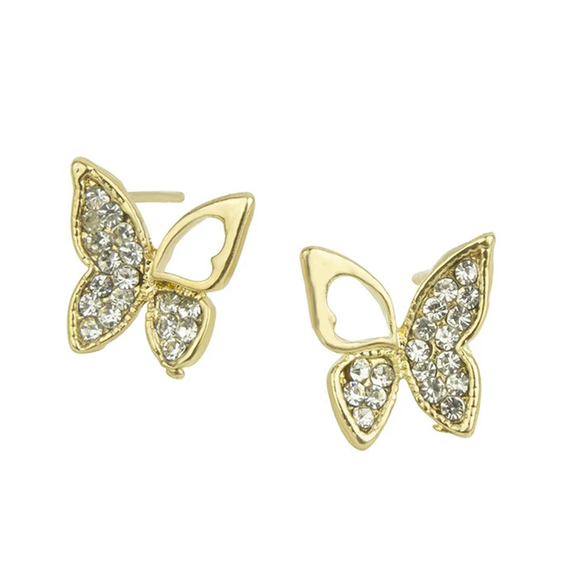 Новый Простой Изысканный Бабочка Серьги Для Женщин Выдалбливают Крыло Полный