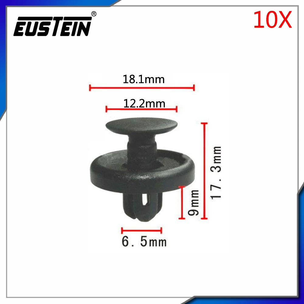 

50x Black Front Fender Clip Retainer Plastic Rivet Fastener for Toyota Corolla 88970767 B21