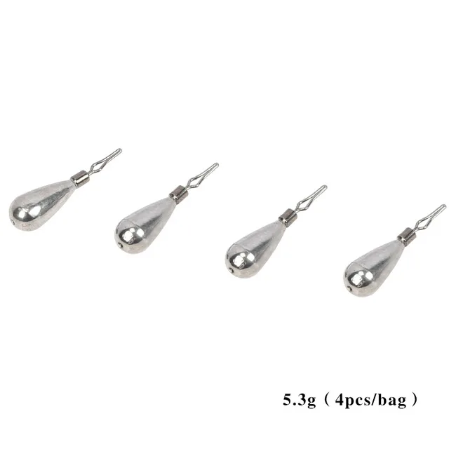 TSURINOYA для рыбалки Инструменты капли воды свинца 1,8 г 3,5 г 5,3 г 7 г Вольфрамовая сталь свинцовые веса рыболовное грузило аксессуары - Цвет: 5.3g 4pcs