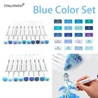 TOUCHNEW набор маркеров синего цвета с двойной головкой для художника, дизайн манги, школьный рисунок, эскизная ручка товары для рукоделия 820