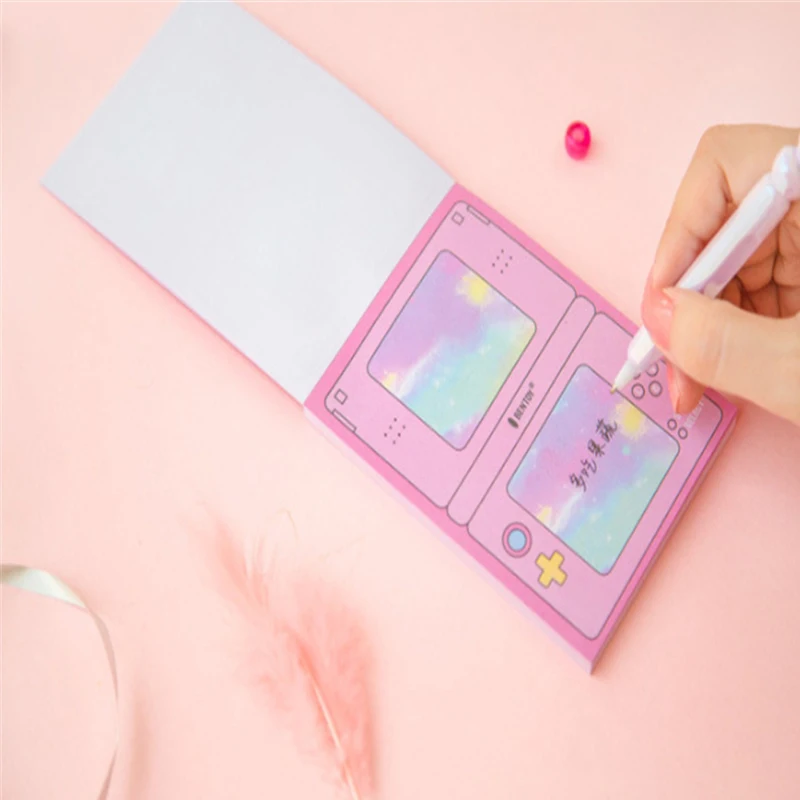 1 упак./лот милые компьютерные игры Форма самоклеющиеся липкие заметки Post Memo Pad