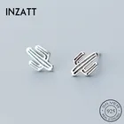 Женские серьги-гвоздики с кактусами INZATT, из тайского серебра 925 пробы, повседневные, вечерние дня рождения, 2018