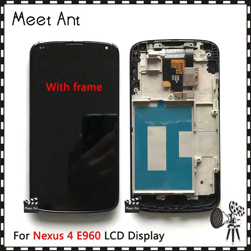 Высококачественный ЖК-дисплей 10 шт./лот 4 7 ''для LG Google Nexus E960 с сенсорным