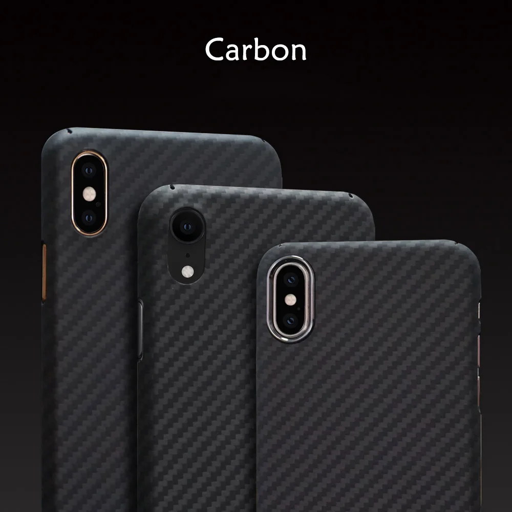 Чехол из углеродного волокна для Iphone XS MAX X XR ультратонкий деловой ручной
