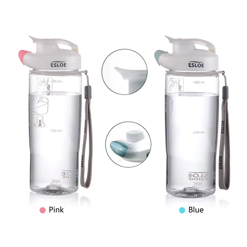 Спортивная бутылка для воды бутылки улицы экологически чистые с крышкой пеших