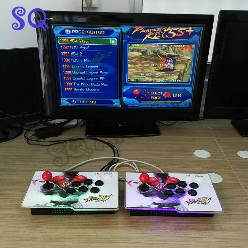 game console Новейшая игровая консоль RYU для аркадной игры, 3D игры для домашнего использования, могут использоваться дополнительные игры 2263 в 1(10 из 3D игры) pandora box game josytick - Цвет: game console