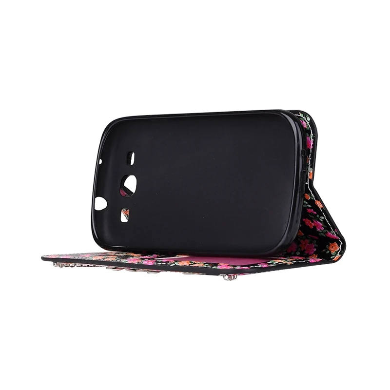 New Colofrul Brown flower Diamond Card Slot Wallet PU Leather Stand Flip Cover Case for Samsung Galaxy S3 I9300 |