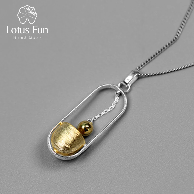 Lotus Fun Настоящее серебро 925 пробы ювелирное изделие ручной работы креативный