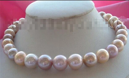 

free shipping+++817 Genuine Natural Multicolor Round Pearl Necklace