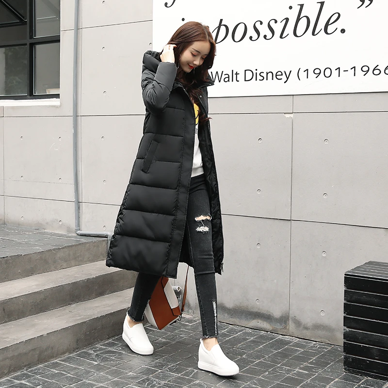 Fitaylor Новая зимняя женская пуховая хлопковая куртка теплая парка с длинным