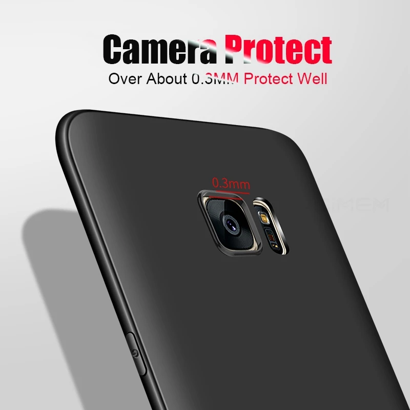 Matte Soft TPU Silicone Case for Samsung Galaxy Note 5 8 9 S8 S9 Plus S6 S7 edge Full Dropproof Protection Cover | Мобильные