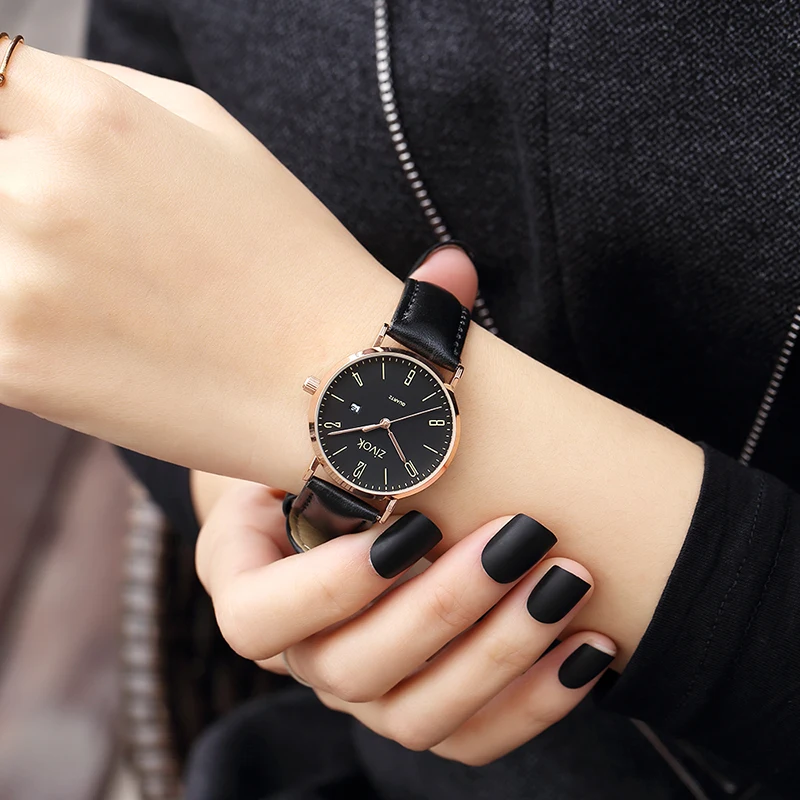 ZIVOK модные женские часы reloj mujer кожаные кварцевые спортивные наручные для