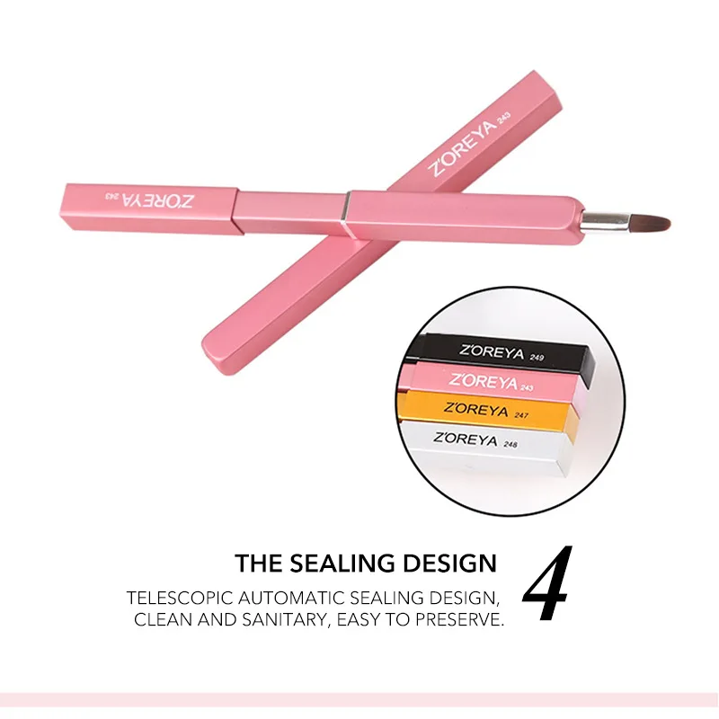 Выдвижная кисть для губ, кисти для макияжа, женские кисти для помады, микрокисти - Handle Color: Pink