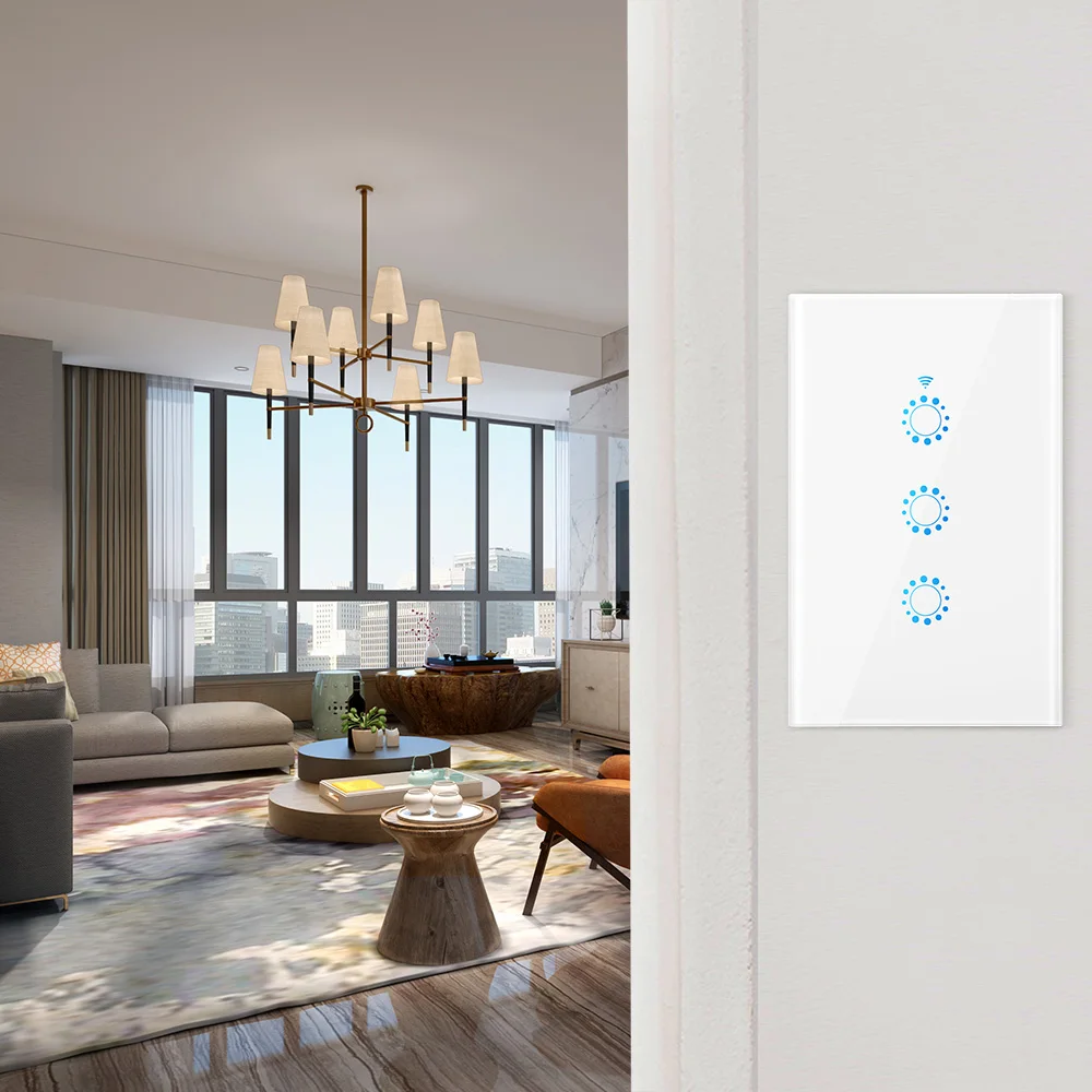 Нам Стандартный Smart Wi-Fi настенный сенсорный выключатель света 1/2/3 Gang Touch/Wifi/приложение удаленный контроллер для умного дома работать с Alexa Google Home
