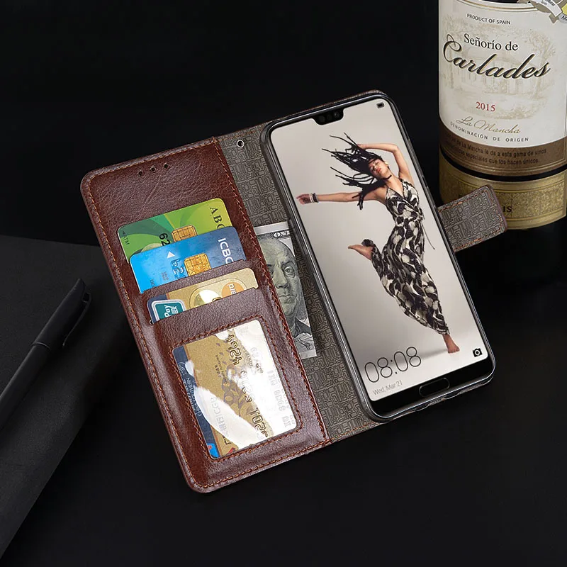 Чехол портмоне для huawei P20 Pro Магнитный чехол из искусственной кожи с защелкой