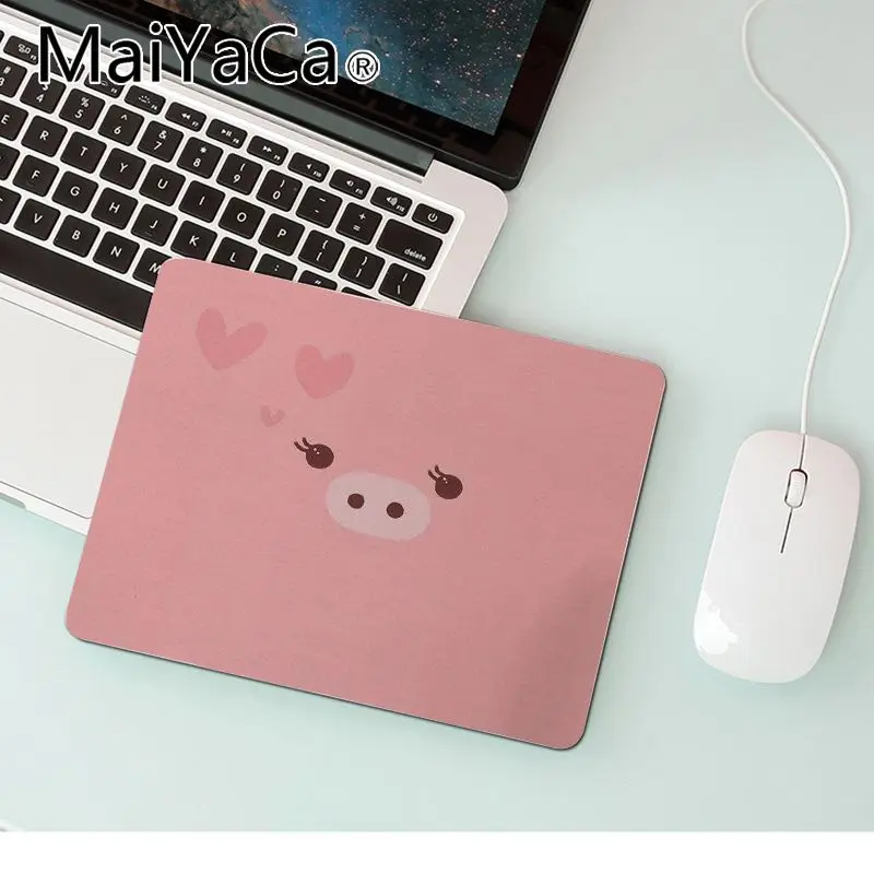 No Lock Edge25x29cm Maiya Нескользящая ПК милая розовая свинка высокоскоростной коврик для мыши Лидер продаж подставка под руку мышь - Цвет: No Lock Edge25x29cm