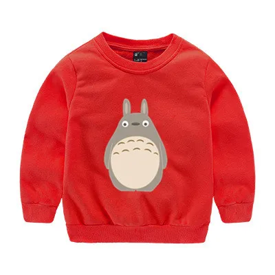 Красный От 2 до 12 лет Totoro/Детский свитер Милая осенняя одежда для малышей Топы для мальчиков и девочек, свитер 06 - Цвет: Красный